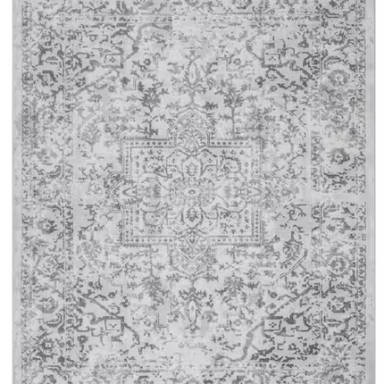 Tayse White/Gray/Cream Indoor Floral/Botanical 8'x10' Area Rug
