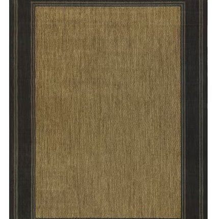 Hampton Bay Black/Brown Border 8'x10' I/O Area Rug