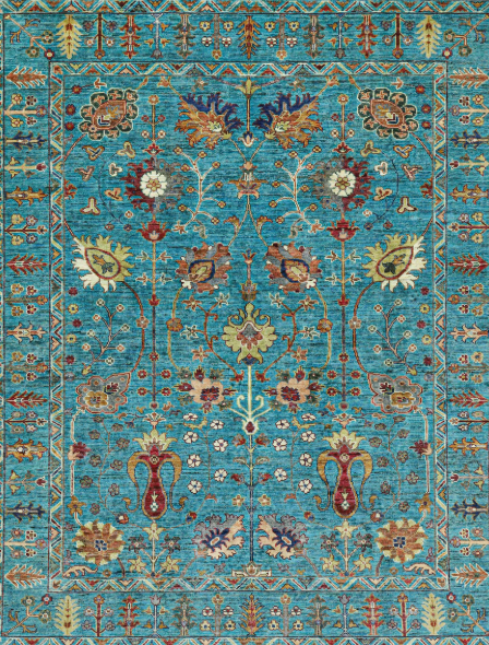 Neda Aqua Blue 4'x2' Runner