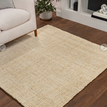 Jonathan Y HIRO HAND WOVEN CHUNKY JUTE AREA RUG IVORY 3'x5'