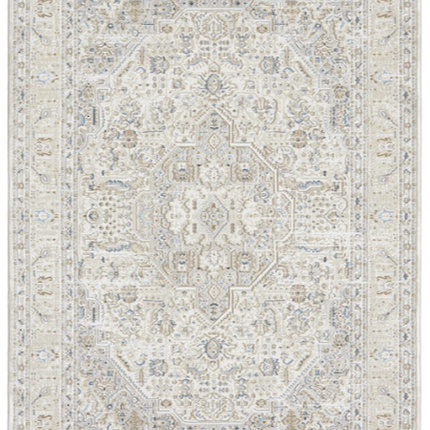 Town & Country Living Anemone Area Rug, Medallion Ivory, 7’10” x 10’2”