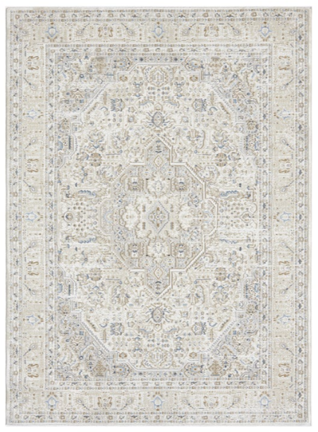Town & Country Living Anemone Area Rug, Medallion Ivory, 7’10” x 10’2”
