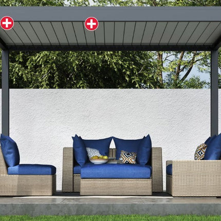 Paragon Lugano Louvered Aluminum Pergola 10X12