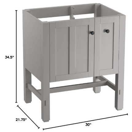 KOHLER Tresham 30 inch Mohair Grey Vanity without Top,  K-5289-1WT