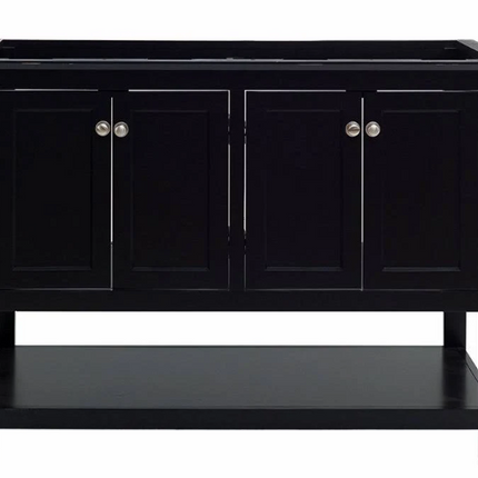 (G) Manchester 48" Black Traditional Double Sink Bathroom Vanity
