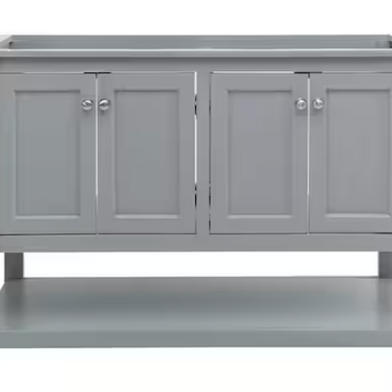 (H) Manchester 48" Gray Traditional Double Sink Bathroom Vanity