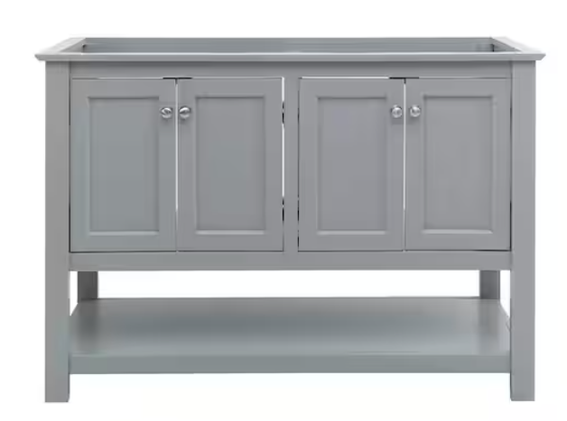 (H) Manchester 48" Gray Traditional Double Sink Bathroom Vanity