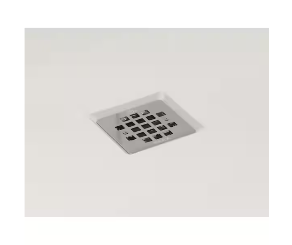 Bootz Industries ShowerCast 60 in. x 30 in. Single Threshold Shower Pan in White Includes Square Chrome Shower Drain Kit Left Drain