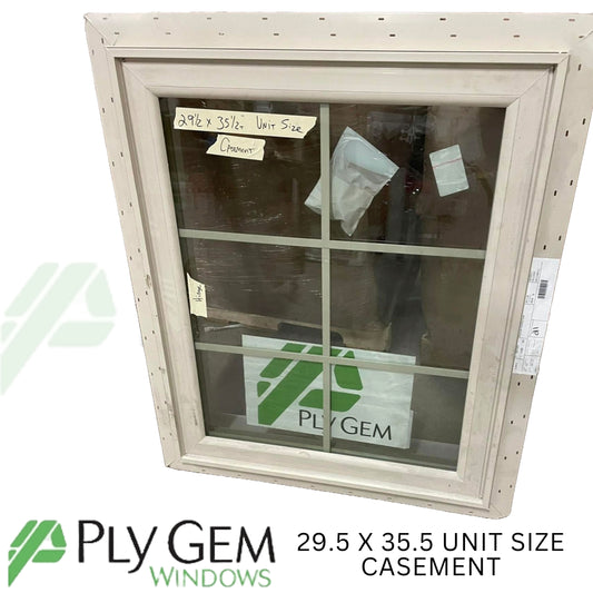 Ply Gem Window 29.5 X 35.5 Unit Size Casement