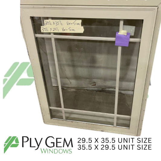 Ply Gem Window 29.5 X 35.5 / 35.5 X 29.5 Unit Size