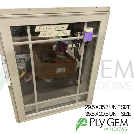Ply Gem Window 29.5 X 35.5 / 35.5X 29.5 Unit Size