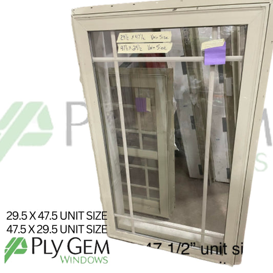 Ply Gem Window 29.5 X 47.5 / 47.5 X 29.5 Unit Size