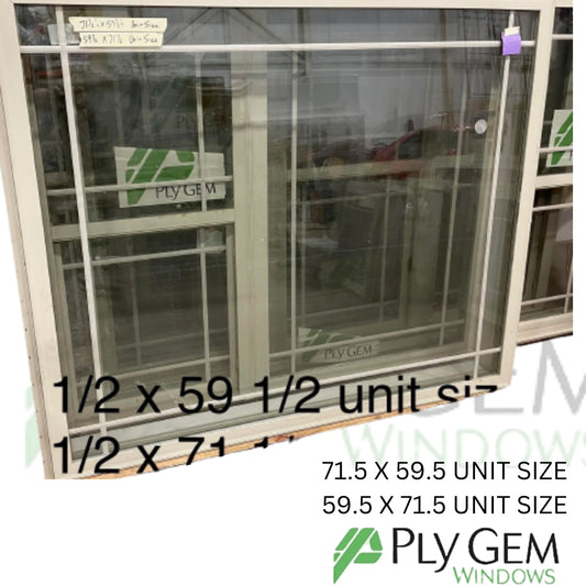 Ply Gem Window 71.5 X 59.5 / 59.5 X 71.5 Unit Size