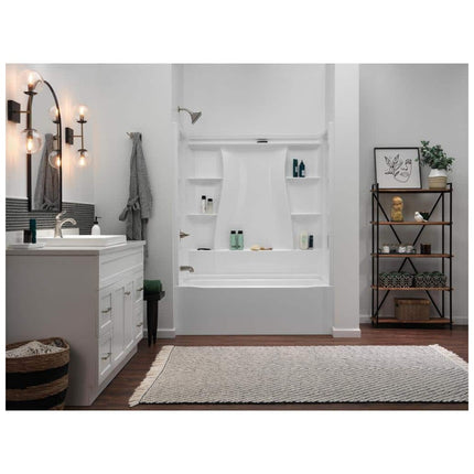 Delta Classic 500 60 in. W x 61.25 in. H x 30 in. D 3-Piece Direct-to-Stud Alcove Bathtub/Shower Surrounds in High Gloss White B23205-6030-WH