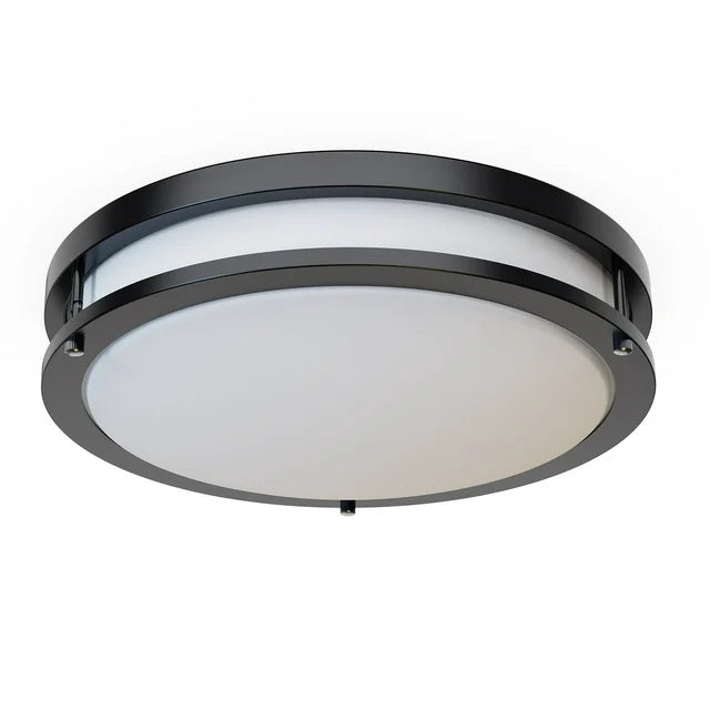 Energetic Lighting 14-Inch LED Flush Mount Ceiling Light Fixture - 4PK - BRUSHED NICKEL