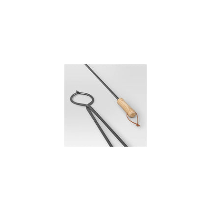 2pc Tongs and Fire Poker Tool Set Black - Threshold