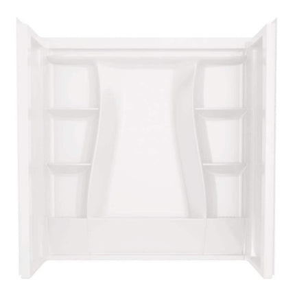 Delta Classic 500 60 in. W x 61.25 in. H x 30 in. D 3-Piece Direct-to-Stud Alcove Bathtub/Shower Surrounds in High Gloss White B23205-6030-WH
