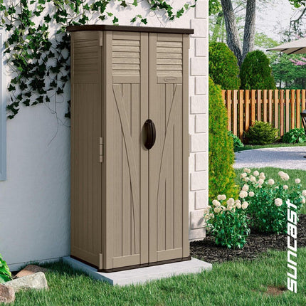 Suncast 2 ft. 8.25 in. x 2 ft. 1.5 in. x 6 ft. Resin Vertical Storage Shed, BMS2000