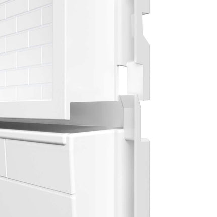 Bootz Industries NexTile 60 in. W x 32 in. D x 60 in. H Four-Piece Direct-to-Stud Composite Alcove Tub Surround in White Z041-5200-00