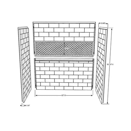 Bootz Industries NexTile 60 in. W x 32 in. D x 60 in. H Four-Piece Direct-to-Stud Composite Alcove Tub Surround in White Z041-5200-00