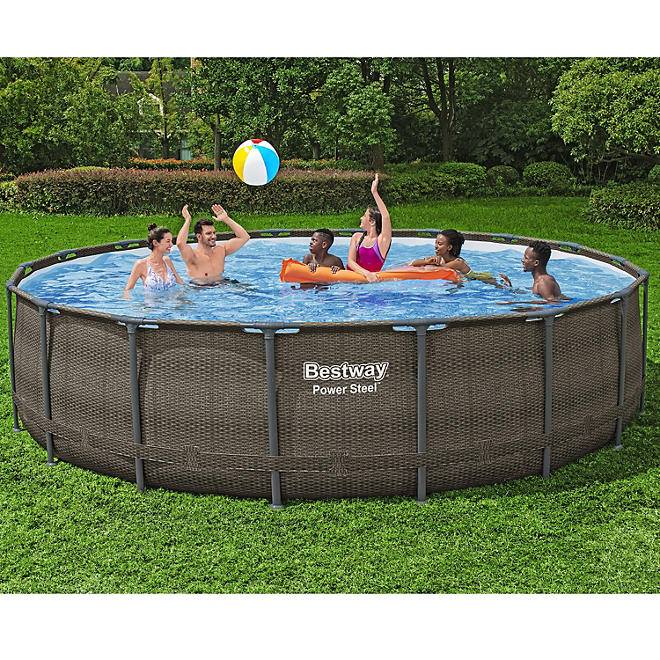 Bestway Power Steel 18’ x 48” Round Above Ground Pool Set