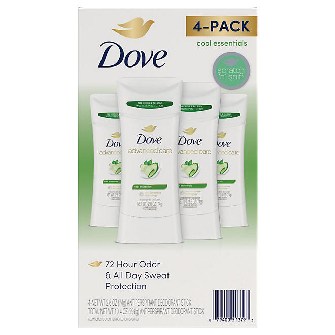 Dove Advanced Care Antiperspirant Deodorant, 2.6 oz., 4 pk.