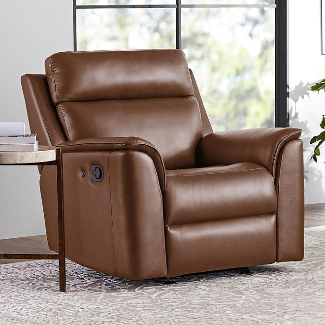 Member's Mark Lennox Leather Glider Recliner, Brown – Hartland Liquidation