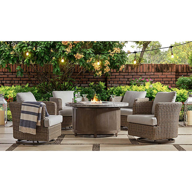 Member's Mark Brexley 5-Piece Patio Fire Pit Chat Set