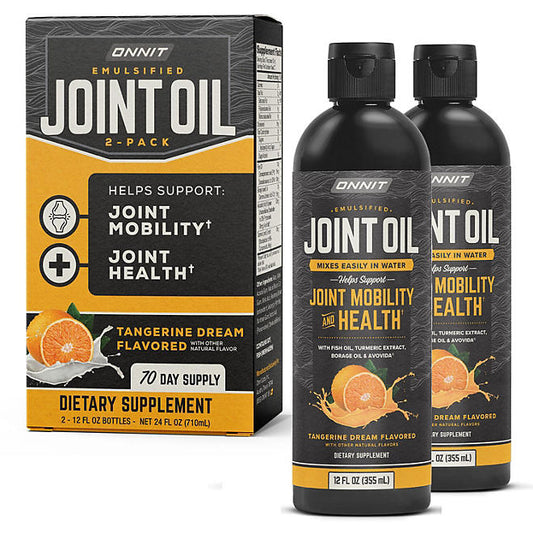 ONNIT Joint Oil: Liquid Fish Oil to Support Joint Health and Mobility, Tangerine Flavor 2 pk., 12