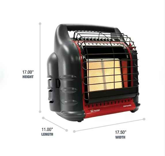 Portable Radiant Big Buddy Heater with Hose and Adapter