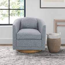 Becki Owens Isla Upholstered Swivel Chair GRAY