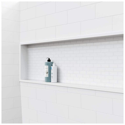 Bootz Industries NexTile 60 in. W x 30 in. D x 74 in. H Four-Piece Direct-to-Stud Composite Alcove Subway Tile Shower Wall Kit in White Z041-6000-00