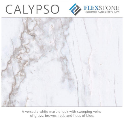 FlexStone Royale 36 in. x 60 in. x 80 in. 11-Piece Easy Up Adhesive Alcove Bathtub/Shower Wall Surround in Calypso