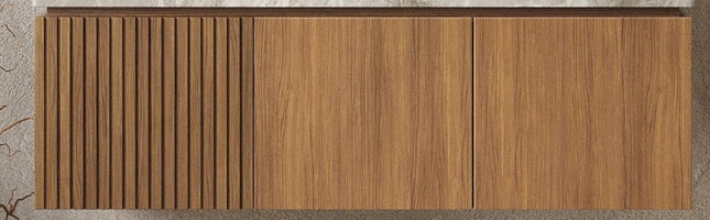 (S) Muri 48" Striped Solid Wood Floating Bathroom Vanity - NO TOP OR SINK