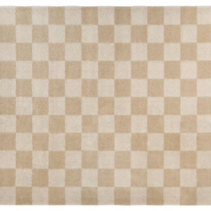 Harley Cream 6 ft. 7 in. x 9 ft. Checkered Area Rug
