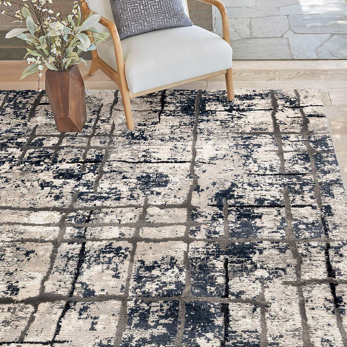 7 ft. 10 in. x 10 ft. - Karma Rug Collection, Keon Blue