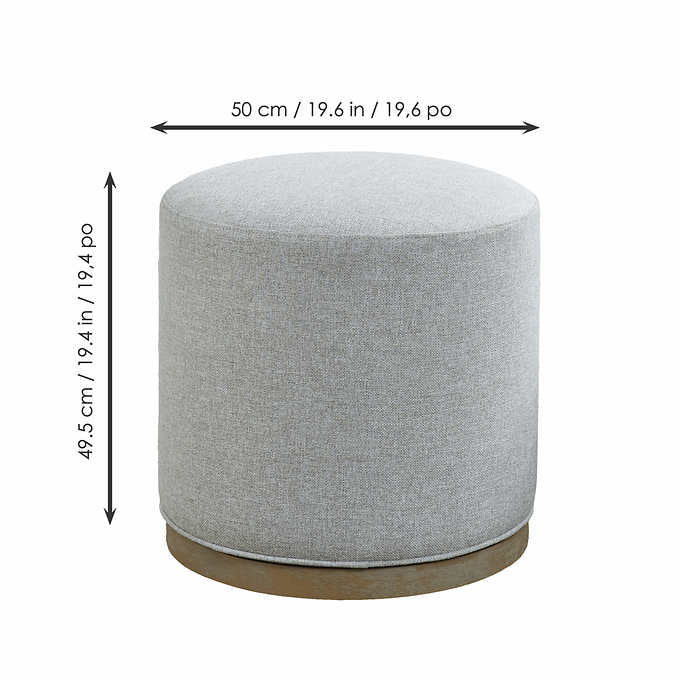 Drayden Fabric Swivel Ottoman