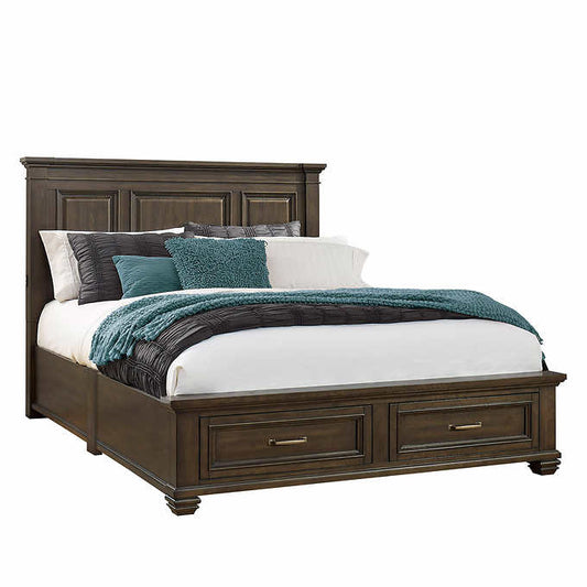 82.6 in W x 88.7 in D x 60.9 in H - Branson Storage Bed - King