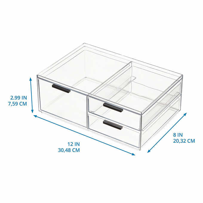 iDESIGN 3-piece Cosmetic Organizer Set