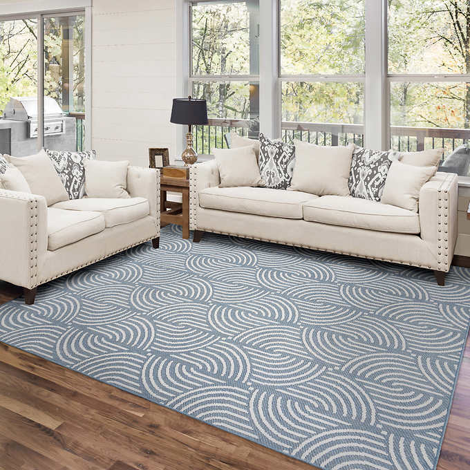 Regent Area Rug Collection, Mika Blue - 8 ft. 8 in. x 13 ft.