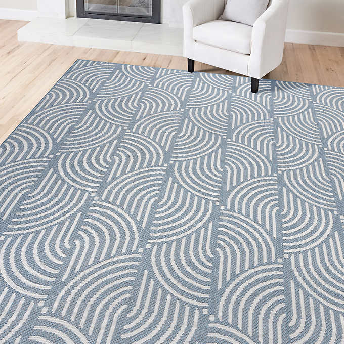 Regent Area Rug Collection, Mika Blue - 8 ft. 8 in. x 13 ft.