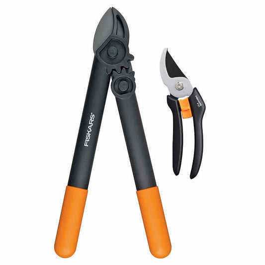 Fiskars 15 inch Lopper and Hand Pruner Set