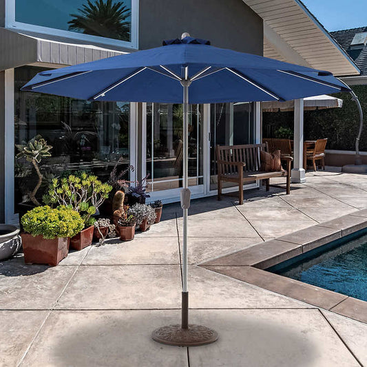 Seasons Sentry 9ft Anodized Commercial Umbrella BLUE