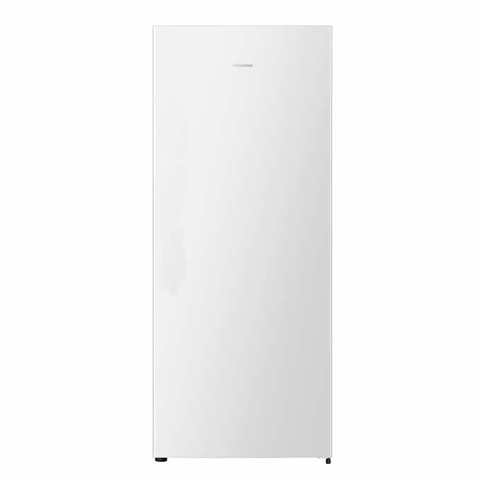 7.6 in. x 27.4 in. x 67.7 in. - Hisense 13.6 cu. ft. Garage Ready Upright Freezer