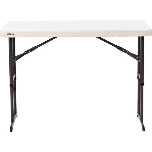 48"W x 24"D x 24-34"H - Lifetime Adjustable Height Table, Almond