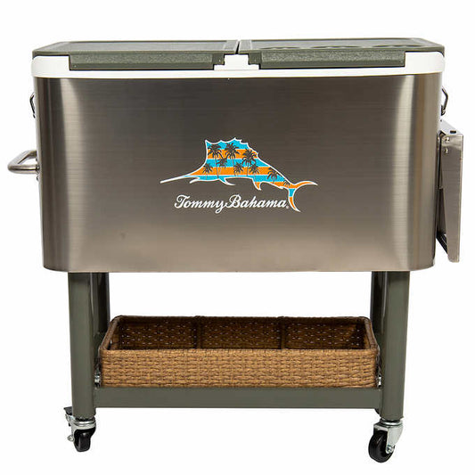 44.5 in. x 17 in. x 33 in. - Tommy Bahama Rolling Party Cooler