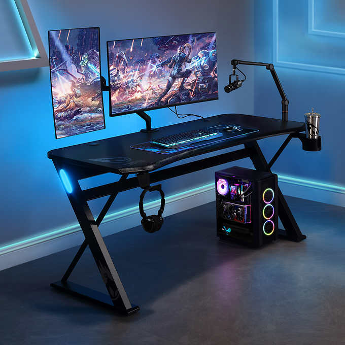 59.6" x 32.7" x 30.2" - DPS Radius 60” Gaming Desk