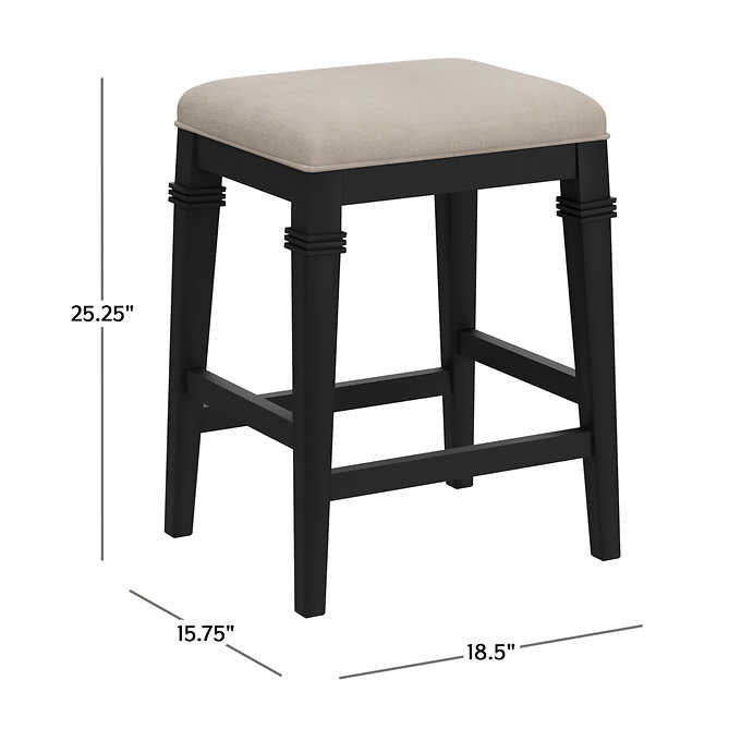 18.5" L x 15.75" W x 25.25" - Naylor Counter Stool