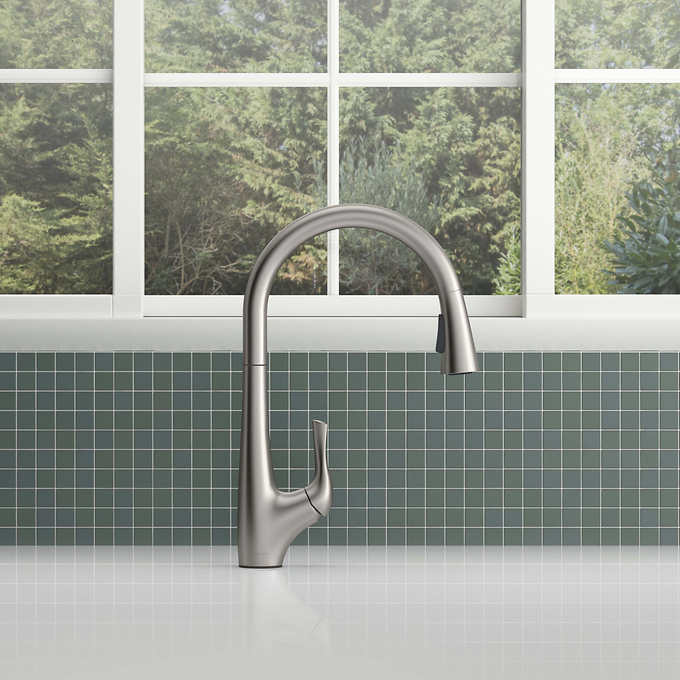 Kohler Bevin Pull-Down Kitchen Faucet - Stainless Steel