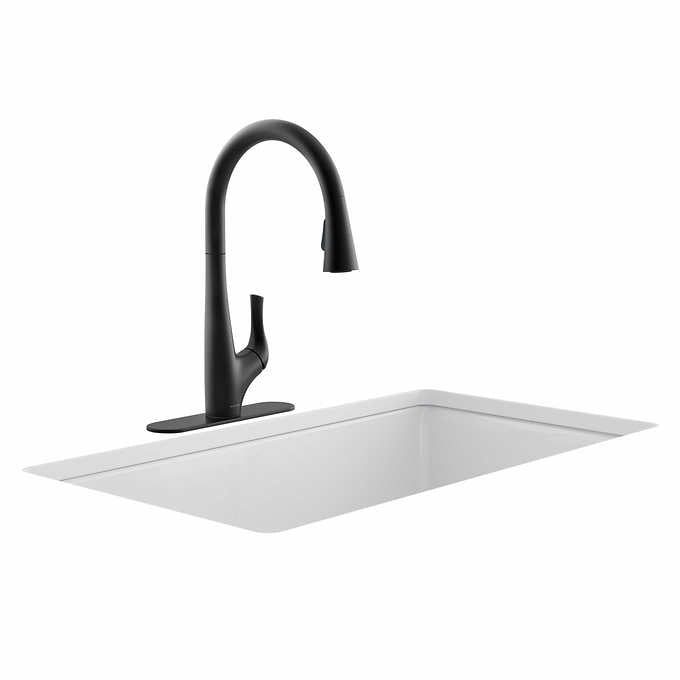 Kohler Bevin Pull-Down Kitchen Faucet - Matte Black